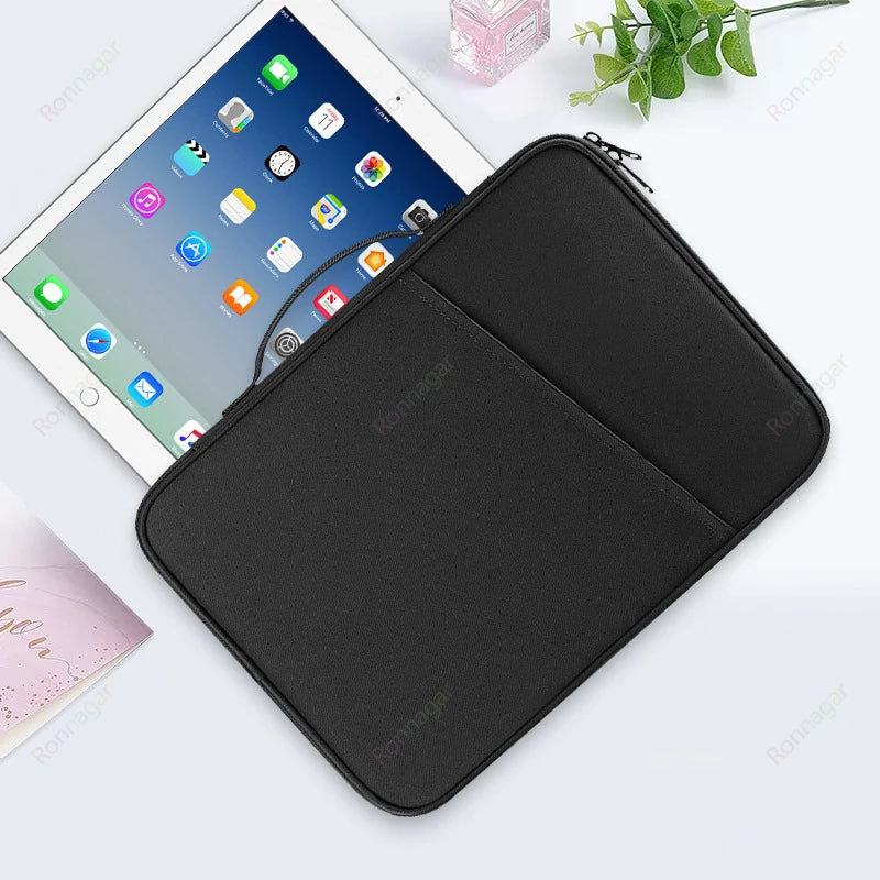 Tablet Sleeve Bag Case Fits 2024 iPad Pro 13 M4 12 9 Pro11 M1 M2 Air 4 5 Air6 10th Bag Samsung Lenovo Xiaomi Redmi Huawei Tablet