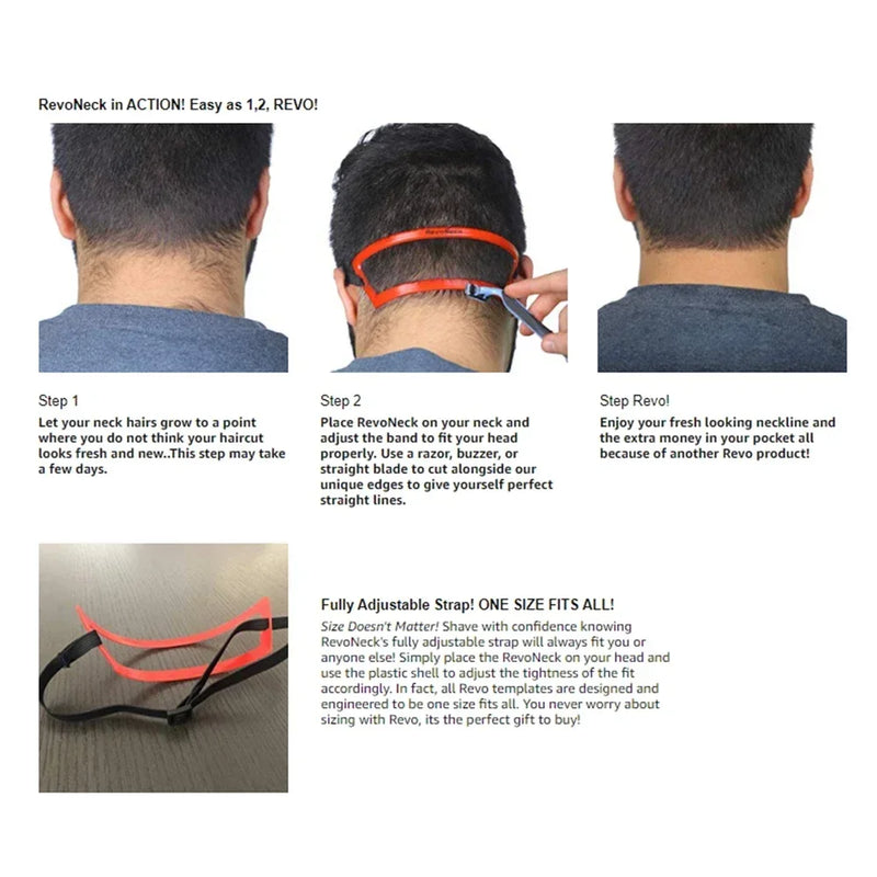 Hair Trimming Ruler Neckline Guide Shaping Styling Beard Template Comb Neck Back Styler Men Neck Shaping Ruler Tools for Barber - KiwisLove