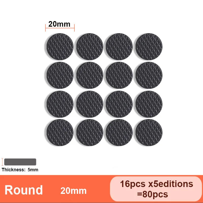Table Leg Protectors, Anti-Scratch Leg Pads, Rubber Anti slip Chair Leg Pads, Silent Stickers, Furniture Accessories