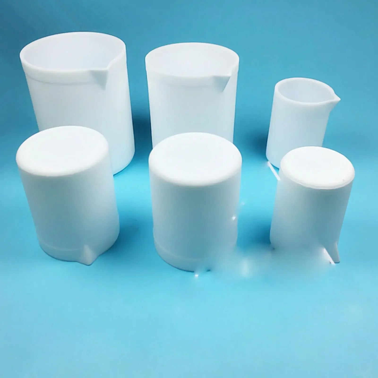 30ml 50ml 100ml 150ml 200ml 250ml 300ml 350ml 400ml 500ml 1000ml 2000ml White Measuring Beaker PTFE Silicone Lab Ware - KiwisLove