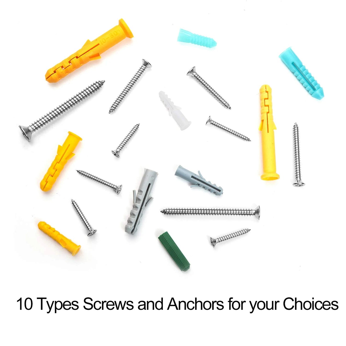 482pcs/set Plastic Expansion Drywall Anchor Set with Self Tapping Screw M3.5 M4.2 M5 M6 Wall Anchor Expansion Tube