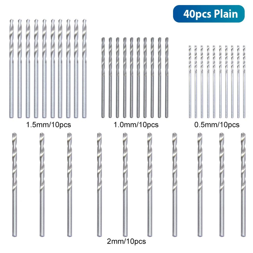 NINDEJIN 13/40/50/60pcs Twist Drill Bit Set Woodworking 1-6.5mm HSS Drill Bit for Carpentry Hand Tools - KiwisLove