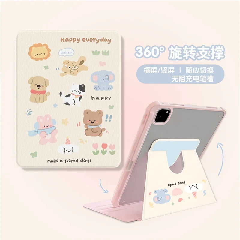Graffiti Cat Case For iPad 10.2 9th 8th 7th A16 11th 2025 2024 Air11 13 inch Pro11 13 M4 Air4 5 10.9 10.5 IPad10 Pro12.9 5th 6th