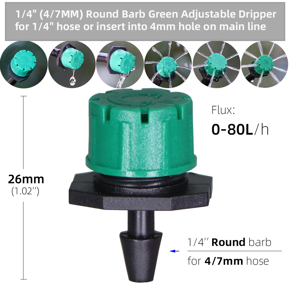 5-50m  Garden Watering Timer Green Drip Irrigation System Adjustable Sprinklers Phone Remote Controller