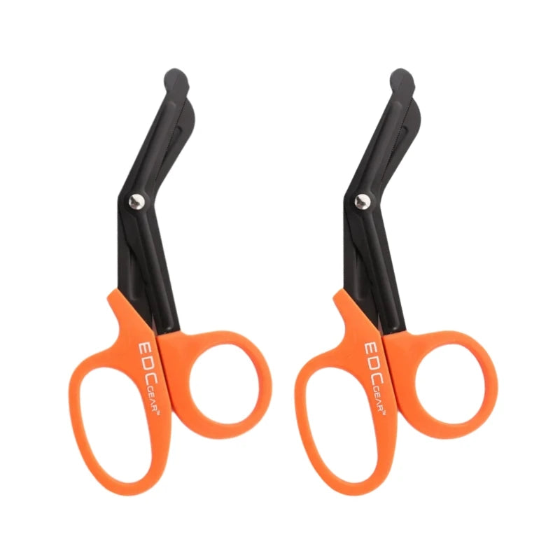2/5PCS Medical Rescue Scissors Plastic Handle Stainless Steel Wound Gauze First Aid Scissors Practical Outdoor Nurse Scissor