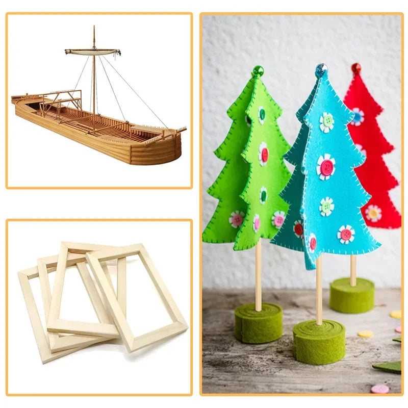 20-50pcs Balsa Wood Craft Square Cudgel Model Building Carving DIY Handicraft Educational Making Accessories Stick