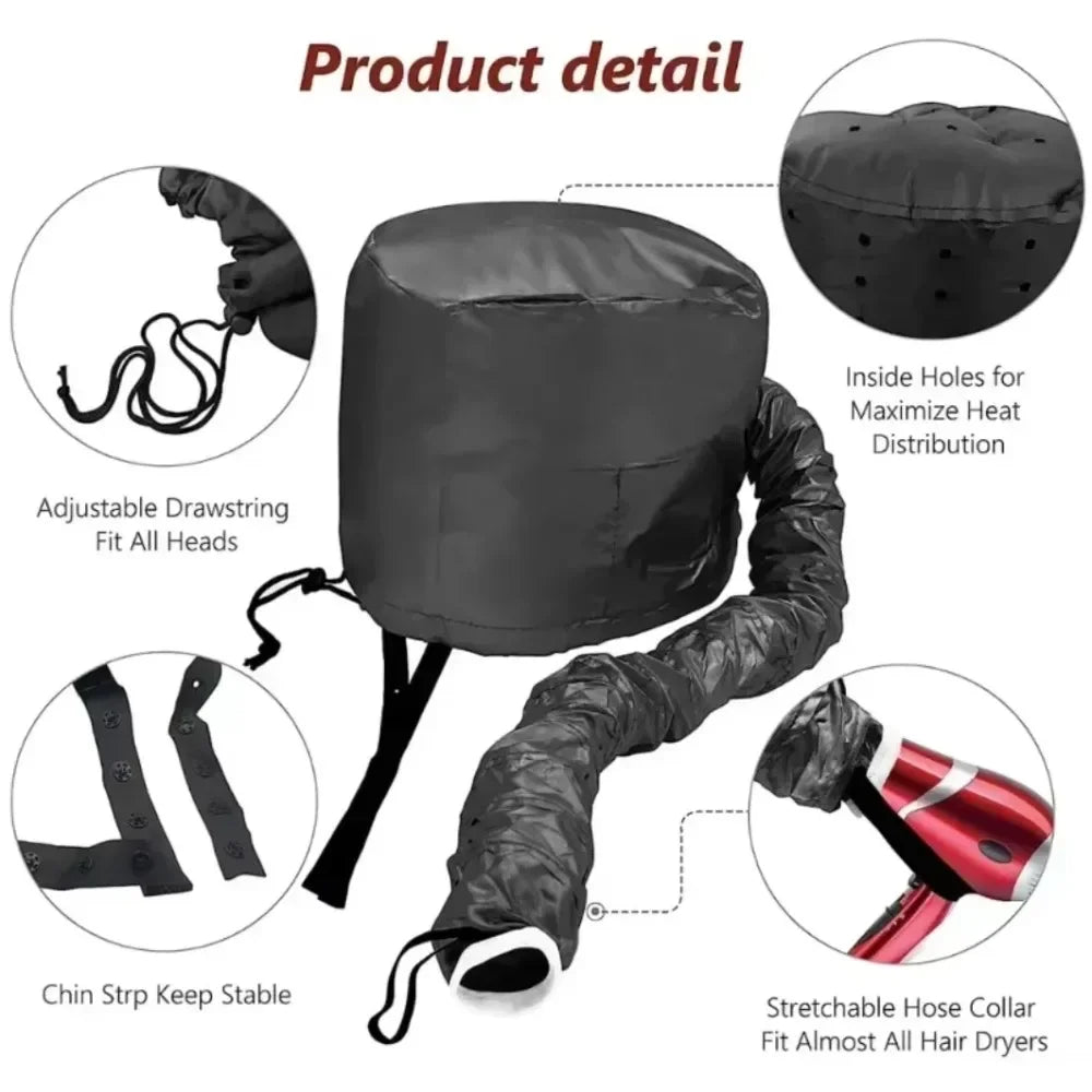 Portable Hair Dryer Hat Drying Hat Quick Dry Cap Hair Dryer Heating Cap Hairdressing Tools Styling Accessories Curly Hair Care - KiwisLove