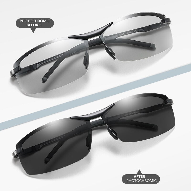 Day Night Vision Sunglasses Men Goggles Glasses Anti-glare UV400 Driving Outdoor Photochromic Yellow Len Polarized Eyewear 557 - KiwisLove