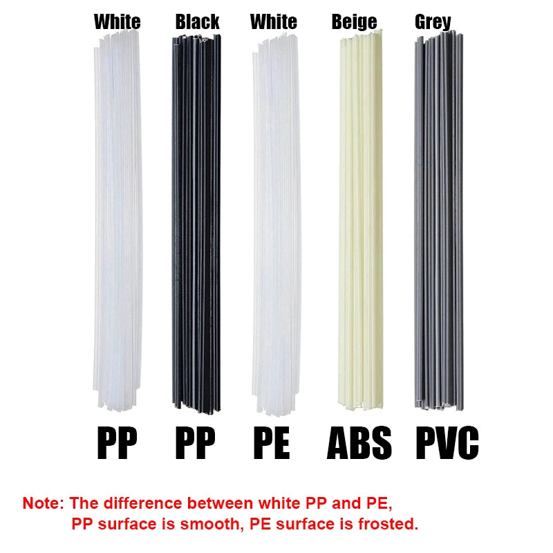 25/50PCS Plastic welding rods ABS/PP/PVC/PE Welding Sticks 5x2mm for Plastic Welder guns Bumper Repair Welding Supplies ﻿