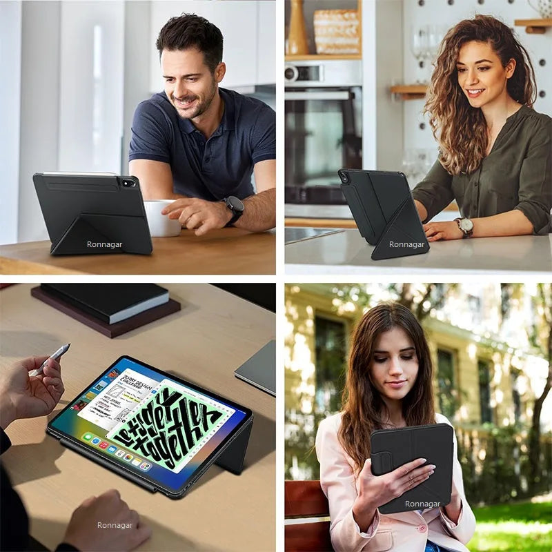 For iPad A16 11th 2025 Air11 13 inch M2 M3 Ipad Pro11 12.9 13 2024 M4 Magnet Detachable Cover Ipad Air4 5 6 7 10th Gen Capa