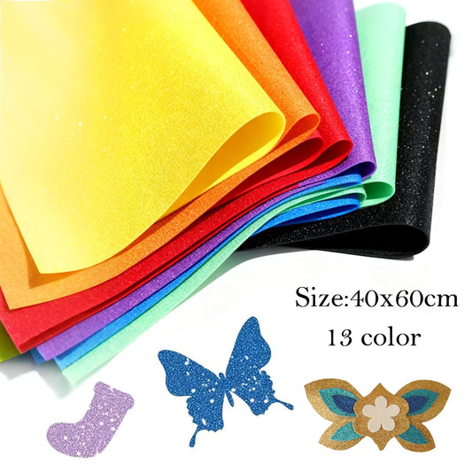 1pcs DIY Sparkle Foam Paper 40x60cm, Self-Stick Glitter Sheets No Glue Needed, Easy Cut for Kids Crafts & Handmade Projects