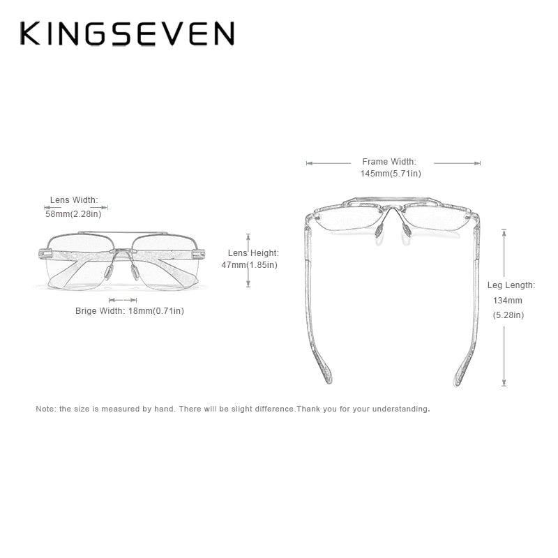 KINGSEVEN 2022 Brand New Design Sunglasses For Men Polarized Gradient Sun glasses Women Men Square Retro Eyewear Okulary - KiwisLove
