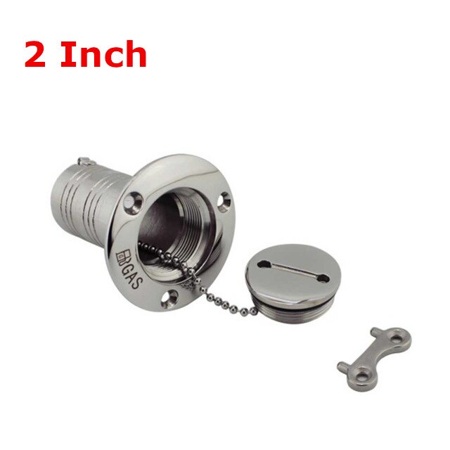 1-1/2" and 2" Marine Boat Hardware Deck Fillers 316 Stainless Deck Filler Fuel Water Waste Diesel Gas Key Cap Filler 38mm 50mm - KiwisLove