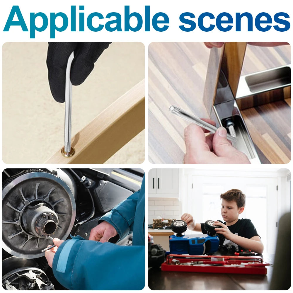 Hand Tool Torx Key Wrench L Type Star Wrench Nickel Plated T6 T7 T8 T10 T15 T20 T25 T30 Tamper Proof Security Torx Wrenches - KiwisLove