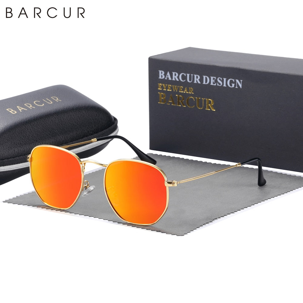 BARCUR Classic Square Sunglasses for Men Polarized Hexagon UVA& Sun Glasses for Woman Light Weight Eyewear Oculos De Sol gafas - KiwisLove