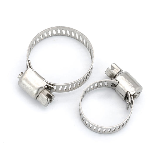 NINDEJIN 3-10pcs hose clamp adjustable 6-311mm Stainless Steel worm gear hose clip hose lock for water pipe plumbing