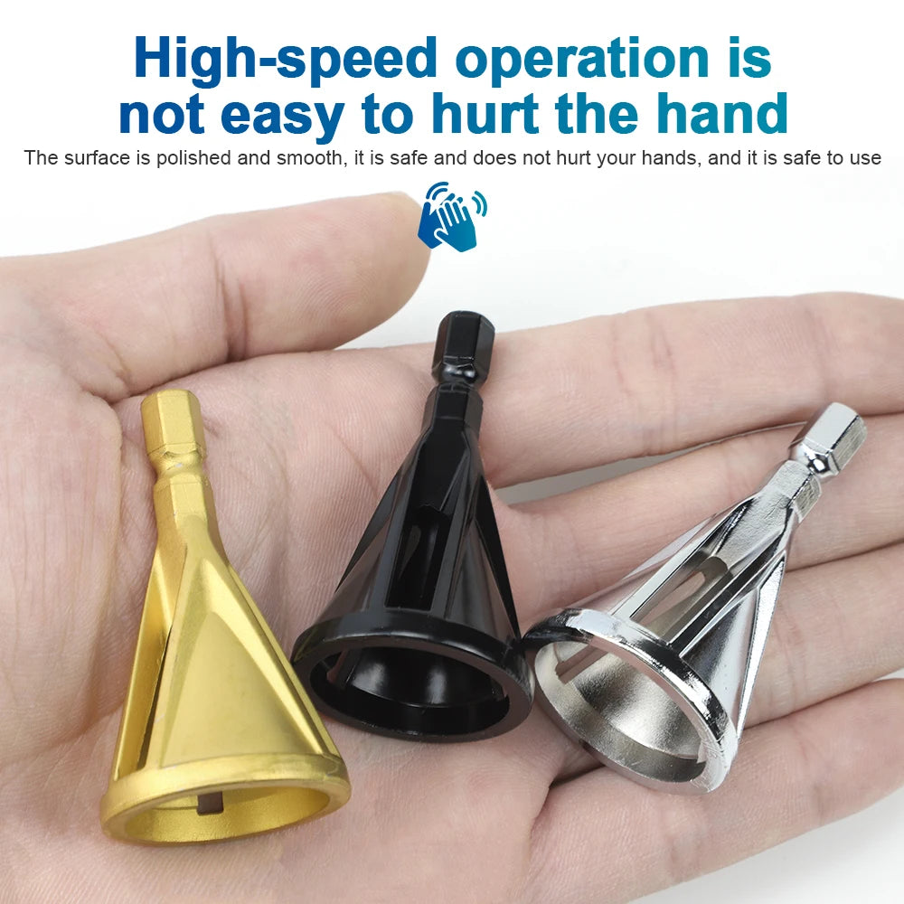 NINDEJIN External Deburring Chamfer Tool Drill Bit Burr Remover Tool HSS Hexagon Shank for Copper Aluminum Steel - KiwisLove