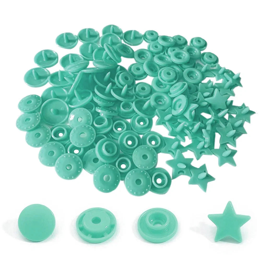 25-100sets Star Shape T5 Plastic Snap Buttons For Clothing DIY Garment Press Stud Fasteners Used to diapers/Bibs/Bags/Folder/