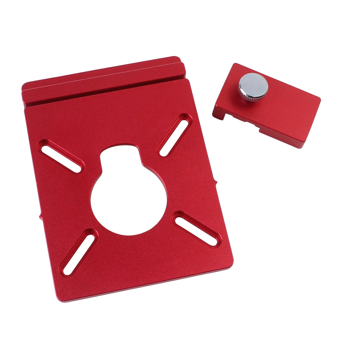1Set Guide Rail Adapter, Straight Line Milling Groove Aluminum Alloy Auxiliary Bracket with limiter Compatible Most Router