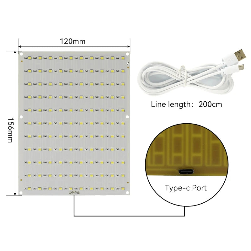 For Bambu Lab Led Lamp Kit Adjustable Light Kit Led Light Parts Hardware DIY Model white /cold/warm light Without Lamp shell 001 - KiwisLove