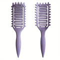 3 in 1 Curl Define Styling Brush Hollow Out Detangling Hair Brush Tangled Hair Comb Shaping Defining Curls Barber Styling Tools - KiwisLove