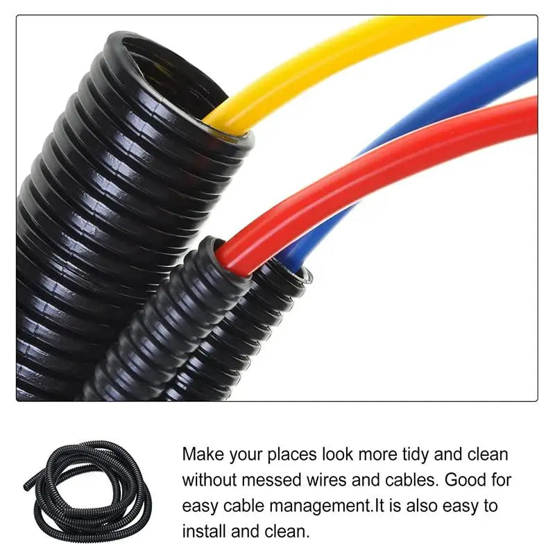 1-6M nylon wire harness casing Corrugated Pipe7m-28mm Car Cable Insulation Tube Electrical Wire Protection Accessories