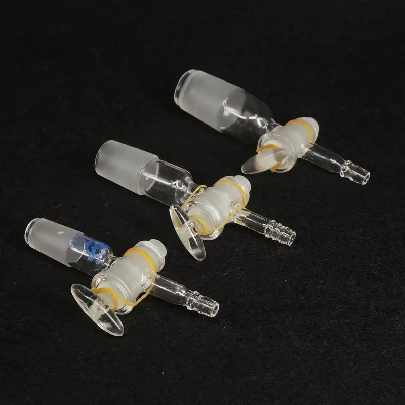Lab Equipment 14/23 19/26 24/29 29/32 Joint Straight Adapter With Glass Stopcock Ware - KiwisLove