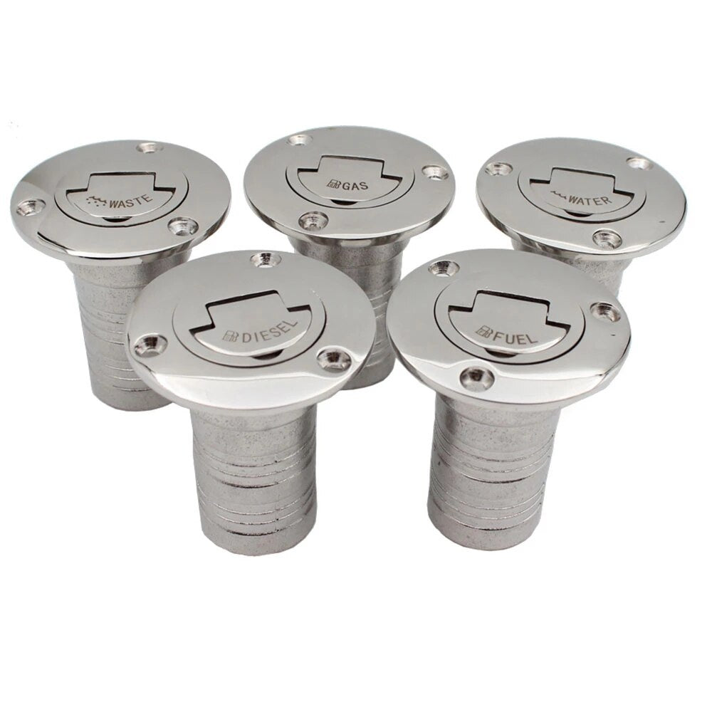 HD 38mm 50mm 2Inch Deck Filler 316 Stainless Steel DIESEL WASTE FUEL WATER WASTE Keyless Cap Marine Boat Accessories 1/2 PCS - KiwisLove