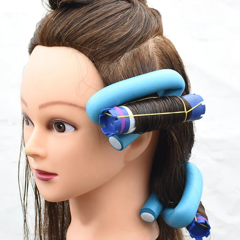 10pcs Flexible Hair Curling Rod Hair Curler Makers Soft Foam Bendy Twist Curls Flexi Rollers Styling Tools Hair Roller No Heat - KiwisLove