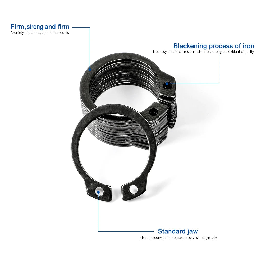 NINDEJIN  C type external circlip retaining rings for shaft stainless steel carbon steel circlip snap rings DIN471 - KiwisLove