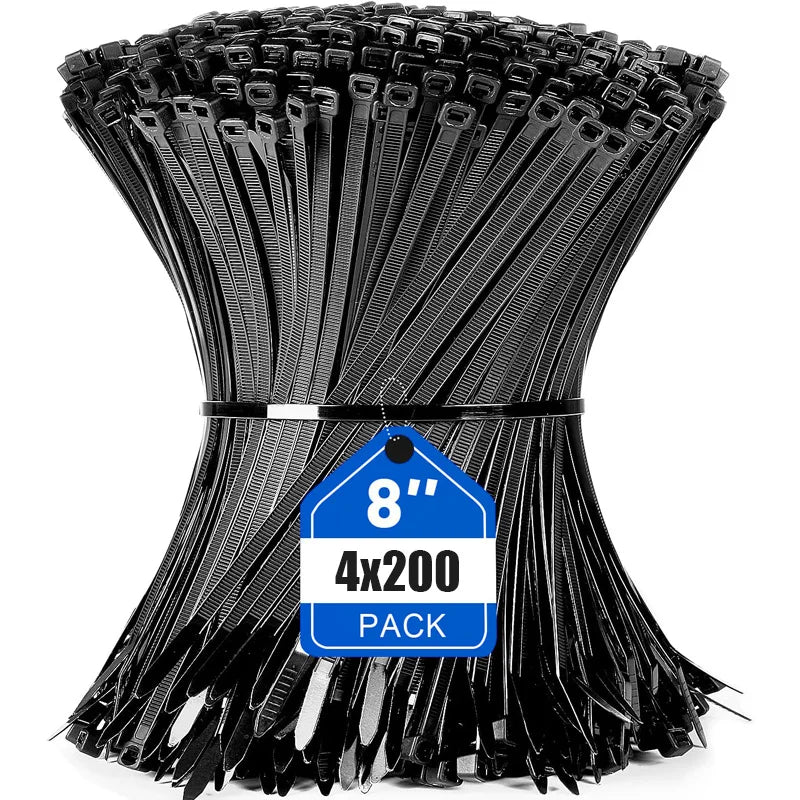 100-1000pcs Nylon Cable Zip Ties Adjustable Self-locking Cord Ties Durable Plastic Cable Ties Binding Wrap Straps for Office - KiwisLove