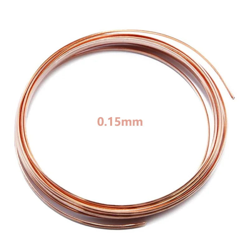 5/10M Pure Copper Wire T2 Copper Coil Conductive Copper Wire, Superfine Copper Wire, Line Bare 0.1 0.15 0.2 0.3 0.4 0.5 1.0~3mm