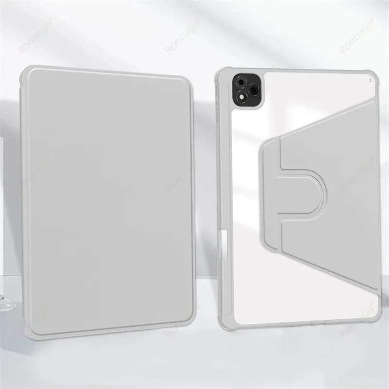 With Pencil Holder Case for Infinix Xpad 11 Inch 2024 360 Rotating Acrylic Funda for Infinix X Pad 11inch Tablet Case Flip Coque