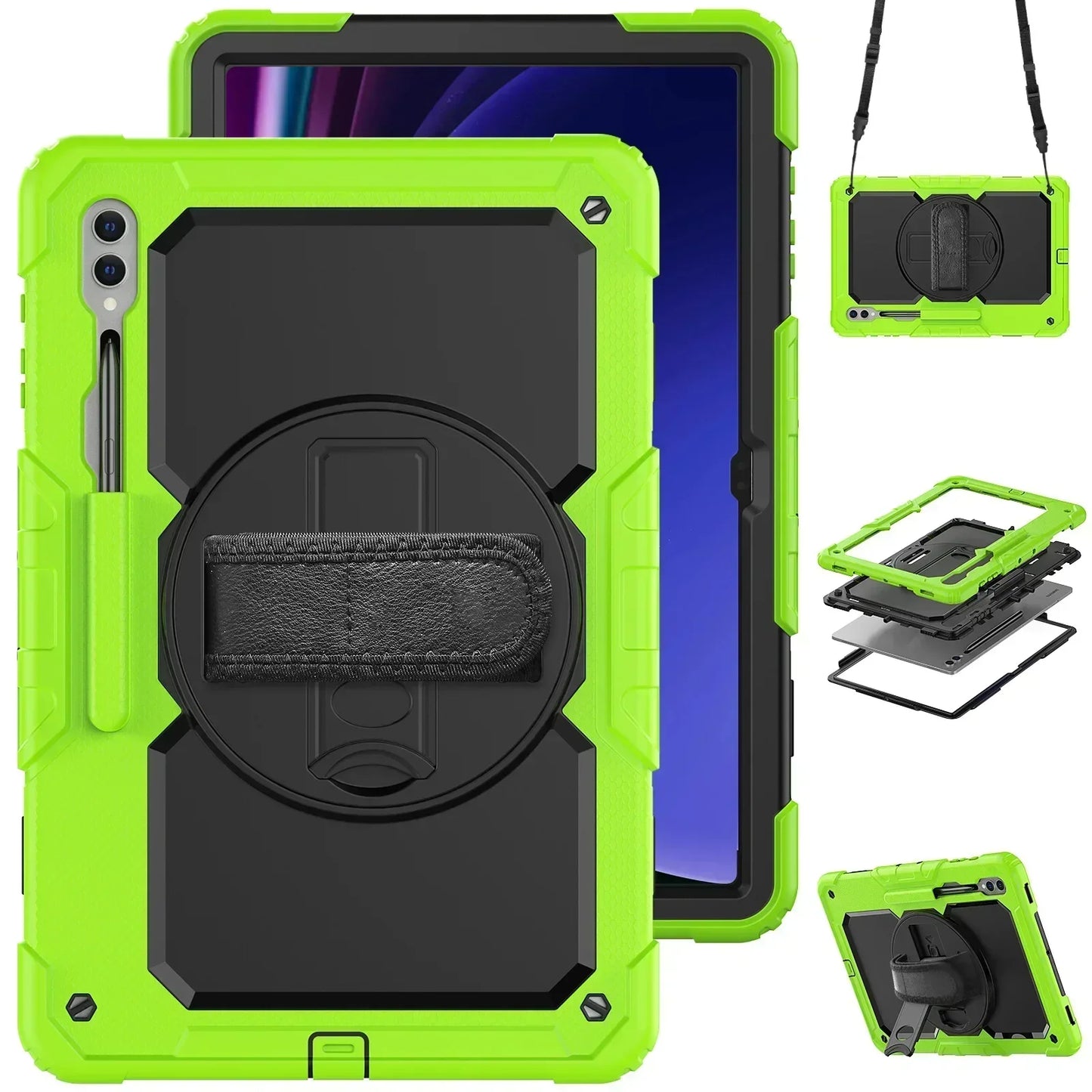 Case for Samsung Galaxy Tab S10 FE+/ S10 FE Plus 5G 13.1″ 2025 X620 X626b Heavy Duty Shockproof Protective Case Screen Protector