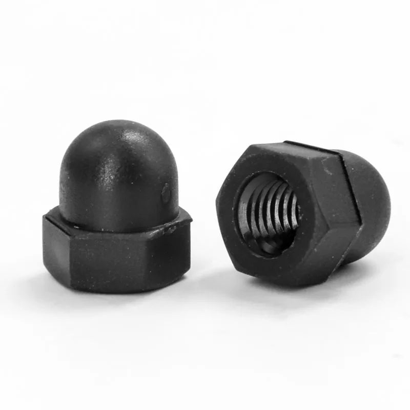 5-20pcs/pack Nylon Hex Dome Head Cap Nuts M3 M4 M5 M6 M8 M10 M12 Black White Plastic Acorn Nuts for Screw Bolts