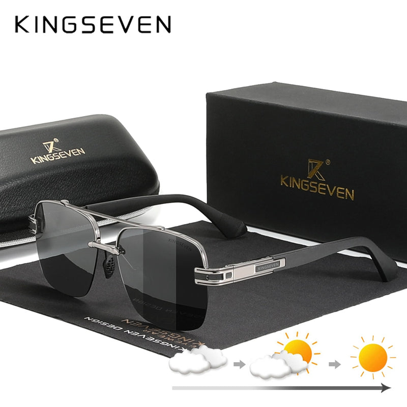 KINGSEVEN 2022 Brand New Design Sunglasses For Men Polarized Gradient Sun glasses Women Men Square Retro Eyewear Okulary - KiwisLove