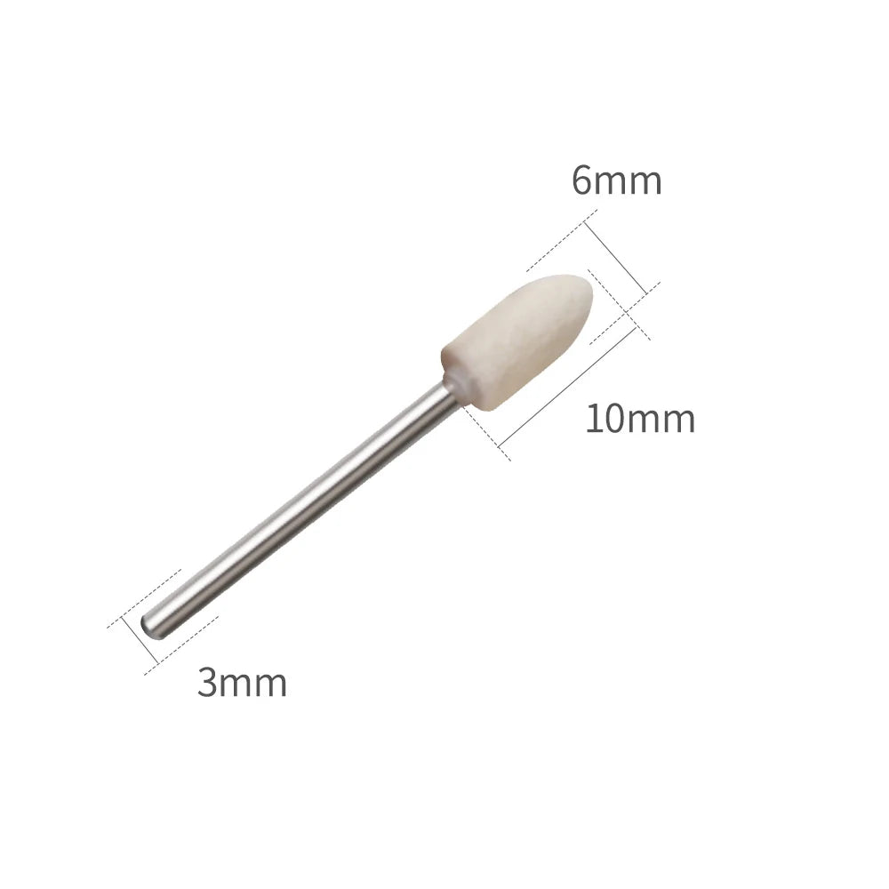 5-50pcs 4-12mm Felt Polishing Buffing Wheel with Shank Wool Felt Polishing Pad Shank Kit Set for Rotary Tools 3mm/6mm Shank