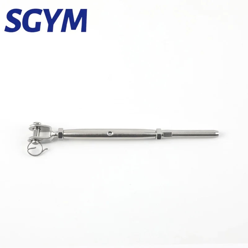 5/12pcs 316 Stainless Steel Cable Railing Kit Jaw Swage Stud Turnbuckle Fork Terminal For 1/8‘’ 3mm Wire Rope