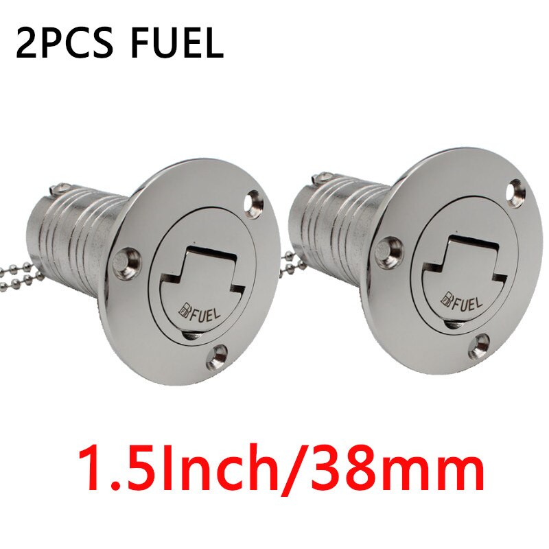 HD 38mm 50mm 2Inch Deck Filler 316 Stainless Steel DIESEL WASTE FUEL WATER WASTE Keyless Cap Marine Boat Accessories 1/2 PCS - KiwisLove
