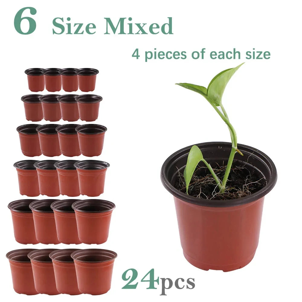 Garden Plant Pot Flowerpots Nursery Seed Starting Lightweight Breathable Maintain Humidity Flower Vegetable in 6 sizes Container