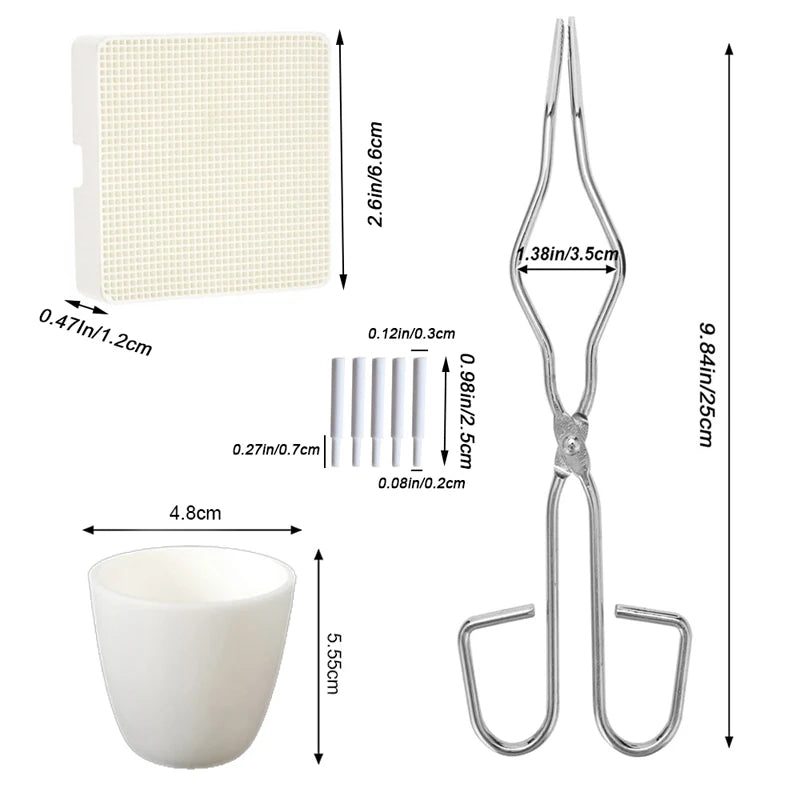 Quartz Melting Crucible Welding Melting Casting Kit Insulating Fire Brick Honeycomb Ceramic Soldering Board for Jewelry Making