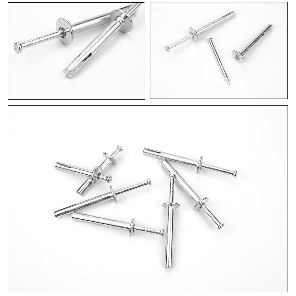 NINDEJIN 2/5pcs Hammer Drive Anchor M6 M8 Zinc Plated Nial-in Hammer Drive Pin Anchor for Concrete Brick, Block