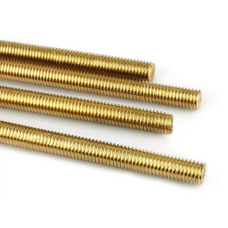 1pcs Brass Thread Rod M2 M2.5 M3 M4 M5 M6 M8 M10 M12 M14 M16x250/500MM Brass Metric Bolt Full Thread Shaft Rod Bar Stud