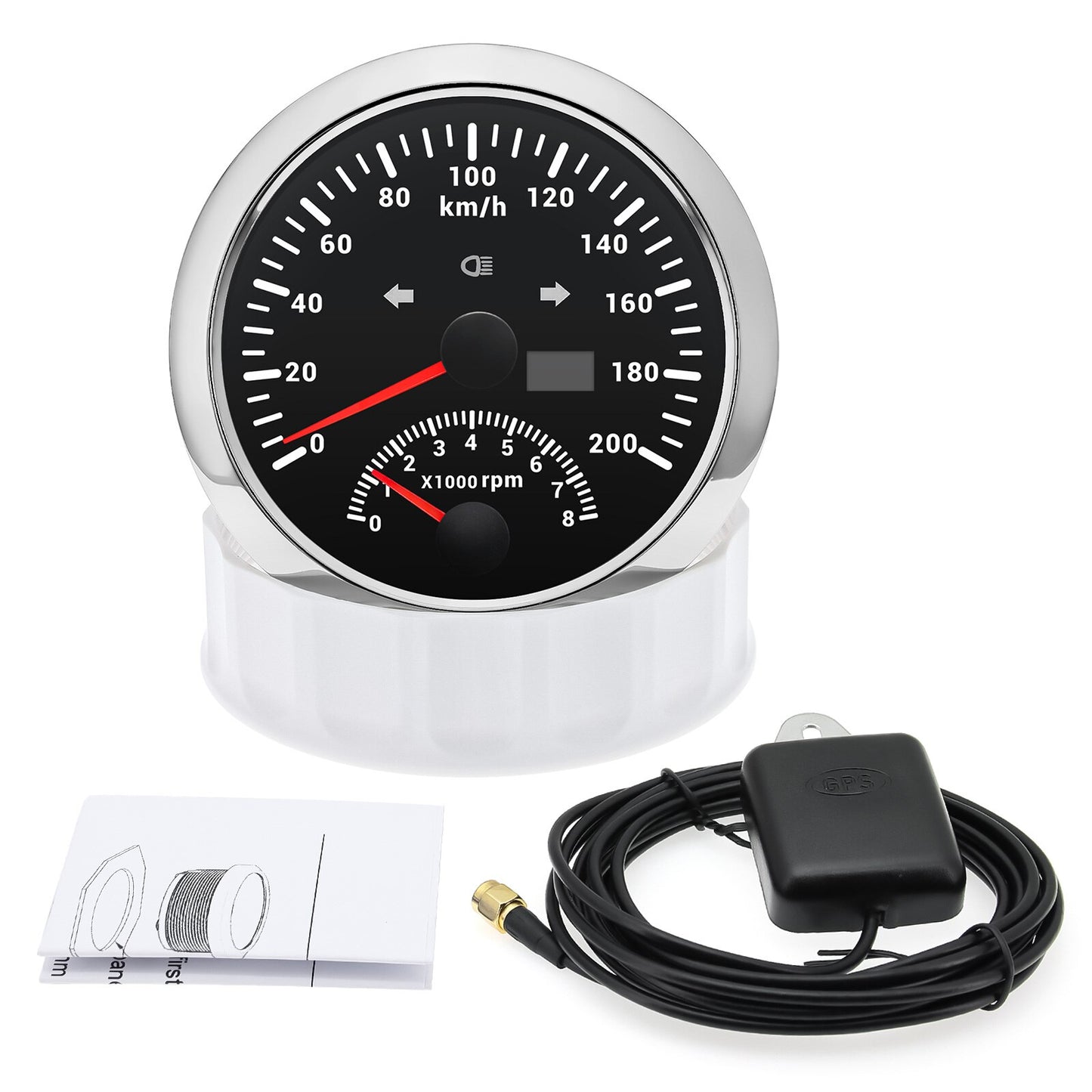 Waterproof Digital GPS Speedometer 85MM Boat Car Speed Meter Gauge 120KMH 200KMH 120MPH 200MPH Tachometer Gauge RPM Sensor 9-32V - KiwisLove