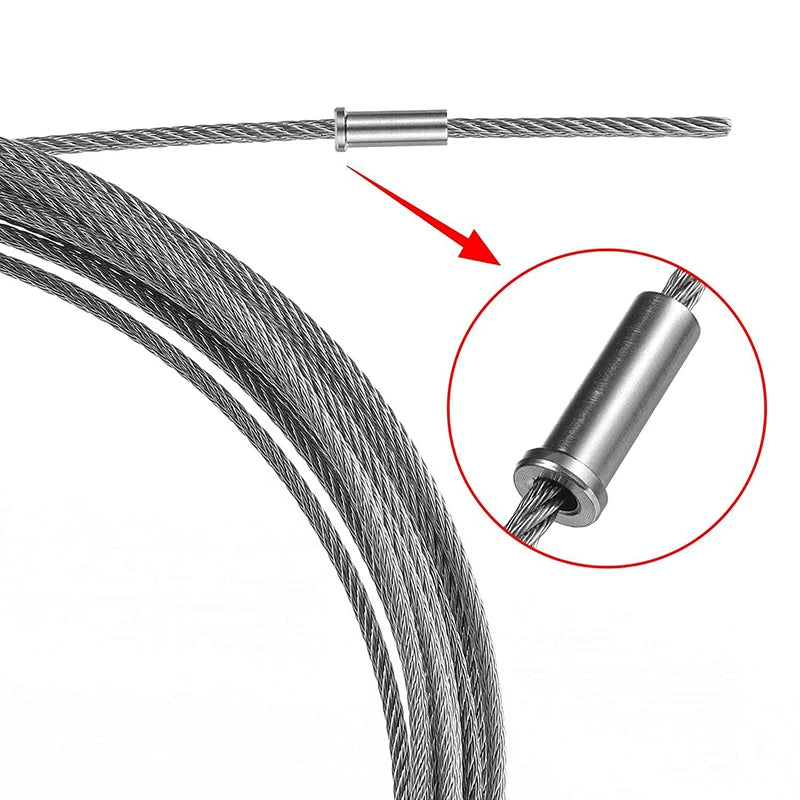 10/30/50/80/120pcs Deck Cable Railing 316 Stainless Steel Protector Sleeves for 1/8" Cable For Wood/Composite Post