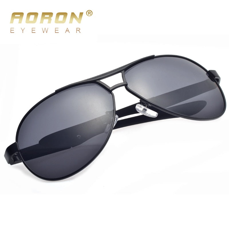 AORON Mens Glasses Polarized Sunglasses Male Driver's Goggles Mirror Polarized Sun Glasses Metal Frame - KiwisLove