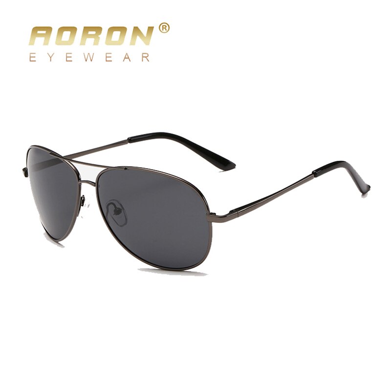 AORON Men Polarized Sunglasses Retro Classic Pilot Glasses Brand Goggoles Leisure UV400 Protection Metal Frame Oculos de sol - KiwisLove