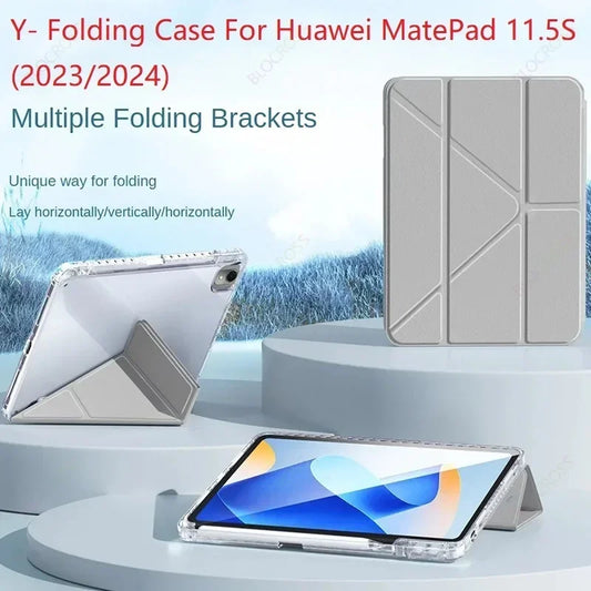 Y- Folding Case For Huawei MatePad 11 5.S Case 2024 Magnetic Stand Cover Coque Huawei MatePad 11.5 S 11.5S Cover Auto Wake Sleep