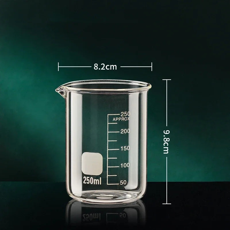 Transparent High Borosilicate Glass Measuring Cup Clear Scale Cup Laboratory Beaker Kitchen Tool Baking Measuring Cups 50-1000ml - KiwisLove
