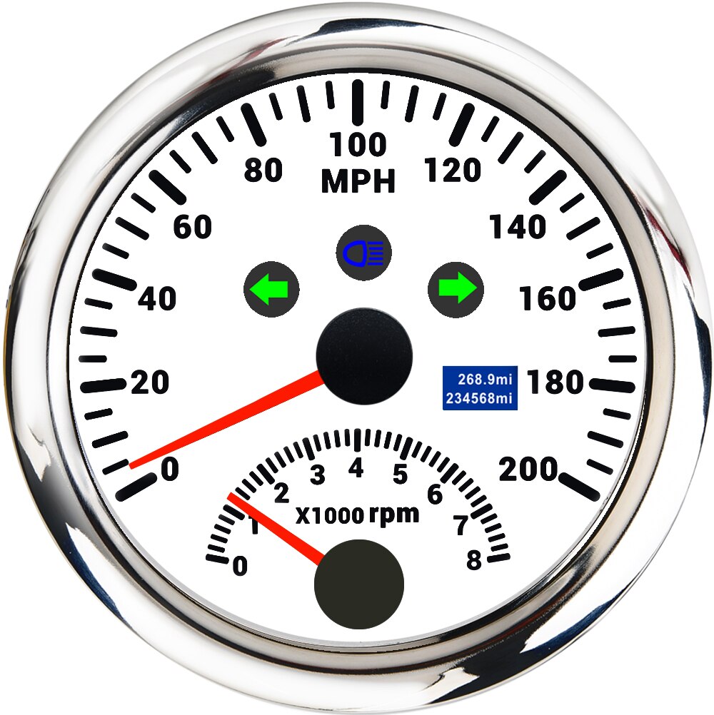 Waterproof Digital GPS Speedometer 85MM Boat Car Speed Meter Gauge 120KMH 200KMH 120MPH 200MPH Tachometer Gauge RPM Sensor 9-32V - KiwisLove